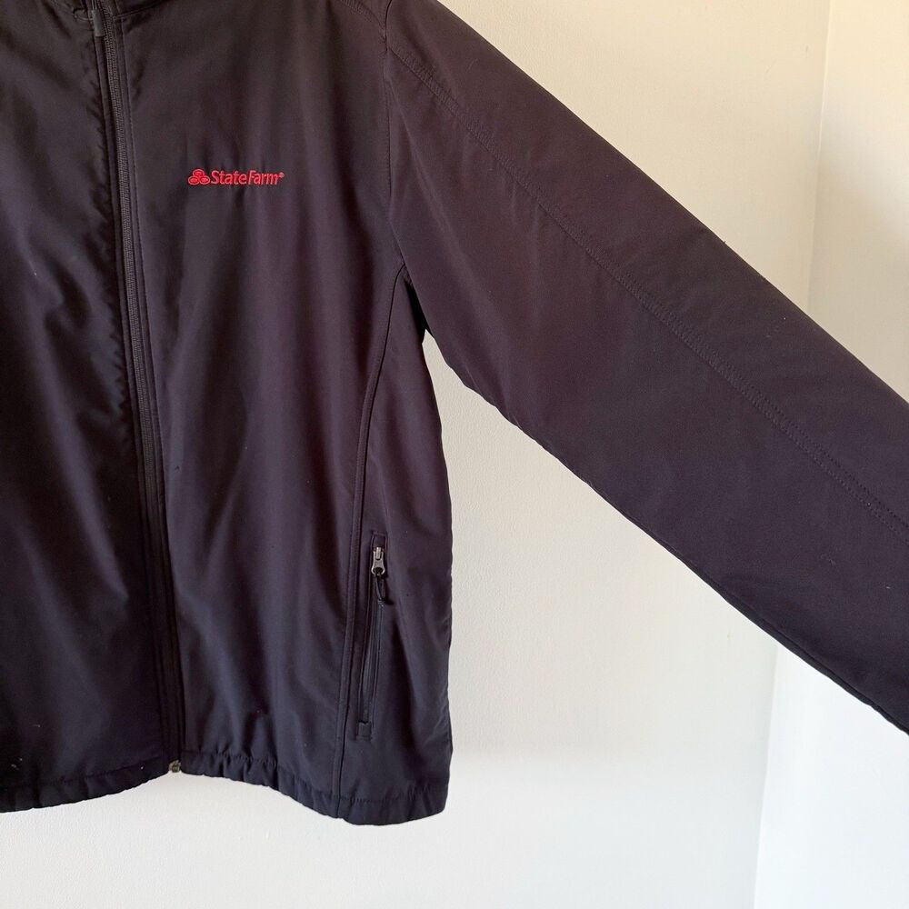 State Farm Black Jacket Embroidered Port Authority Sz 2XL XXL Pockets Soft Shell - Picture 12 of 16